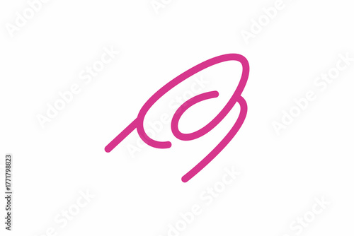 Letter B Fingernail Logo 