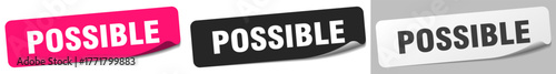 possible sticker. possible sticker set on white background