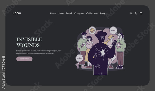 Emotional Struggles in a Group Setting Vector Illustration