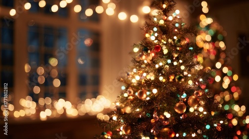 Christmas tree with lights