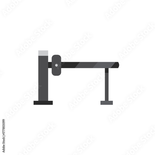 Flat design turnstile icon for entry control systems and security applications