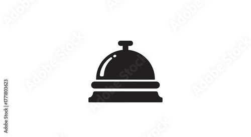 Minimalist bell icon for modern hospitality and hotel services