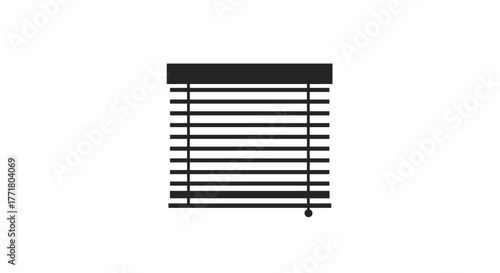 Modern minimalist window blinds in black silhouette style