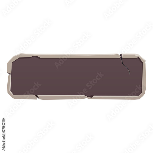 3D game asset UI vector background image square stone landscape transparent png