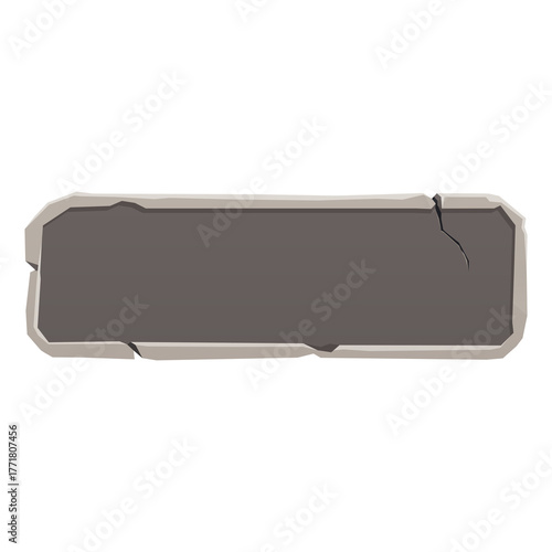 3D game asset UI vector background image square stone landscape transparent png