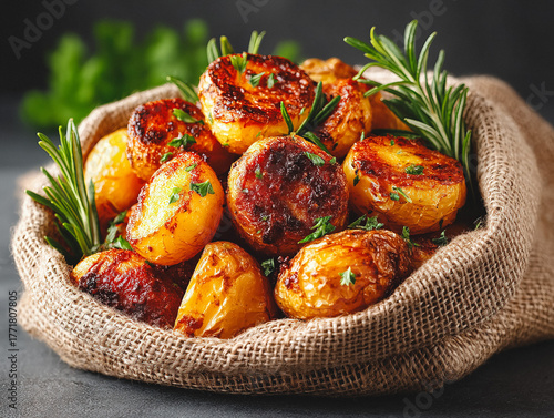 a bag of Rooster potatoes