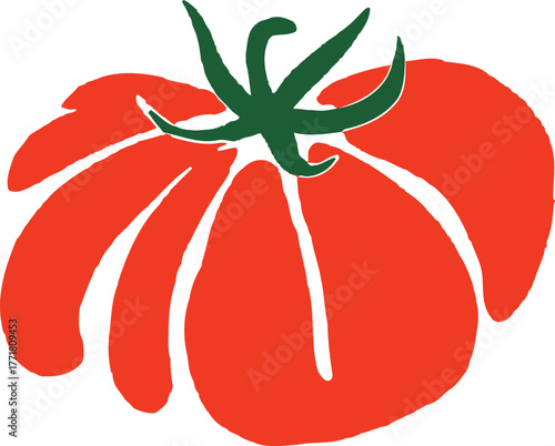 Watercolor tomato drawing fresh vegetable illustration art