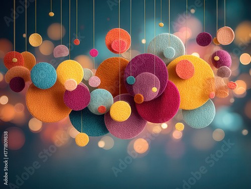 colorful wedding confetti b...