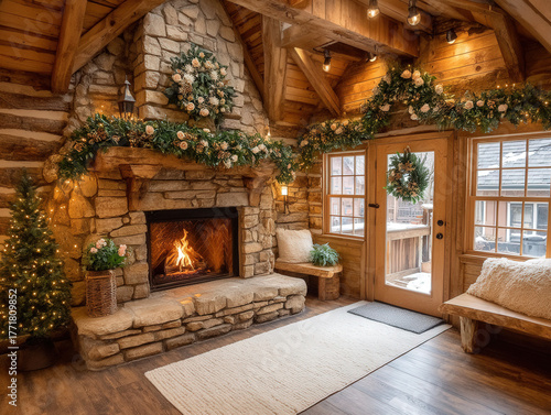 cozy cabin fireplace