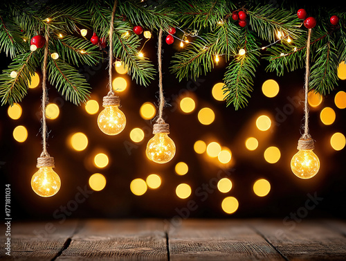 long Christmas tree string ...
