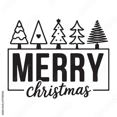 Merry Christmas, Digital Download, Christmas Design Clipart