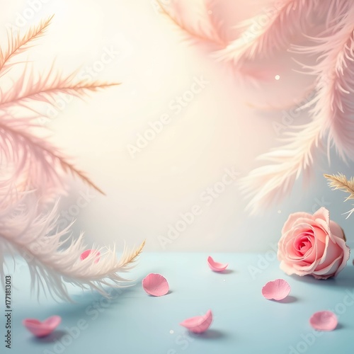 A love day image background. A serene and warm Valentine's background with pastel colors.