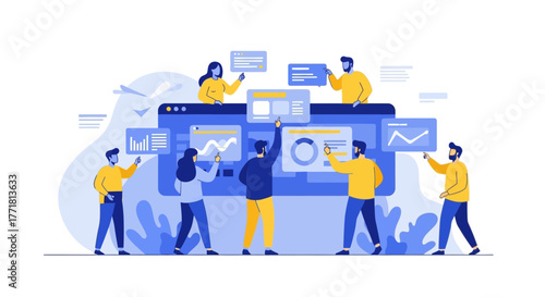 vector illustration of a man and woman