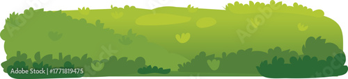 Dark green hills and trees scenic vector illustration