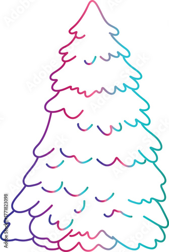 Colorful Pine Tree