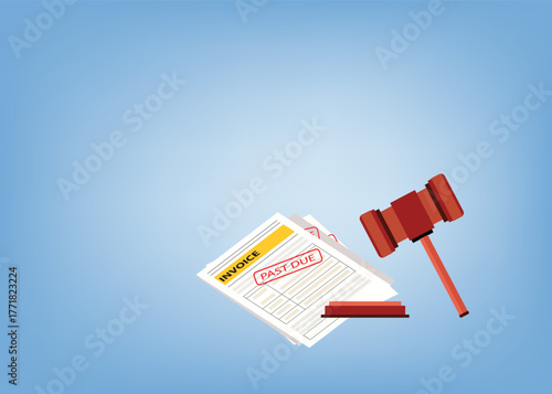 Bankruptcy legal law document process company insolvency during crisis recession picture of gavel judge
