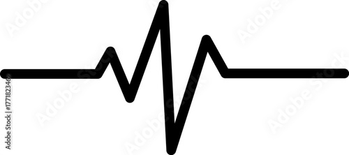Simple black line graph representing a heartbeat or pulse