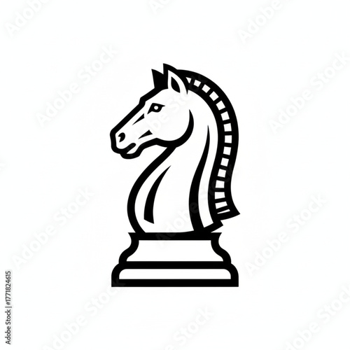 chess horse vector illustration