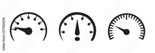 Speedometer speed icon set, set for car speed, Speed indicator sign, Speedometer sign symbol collections, vector illustration EPS 10.