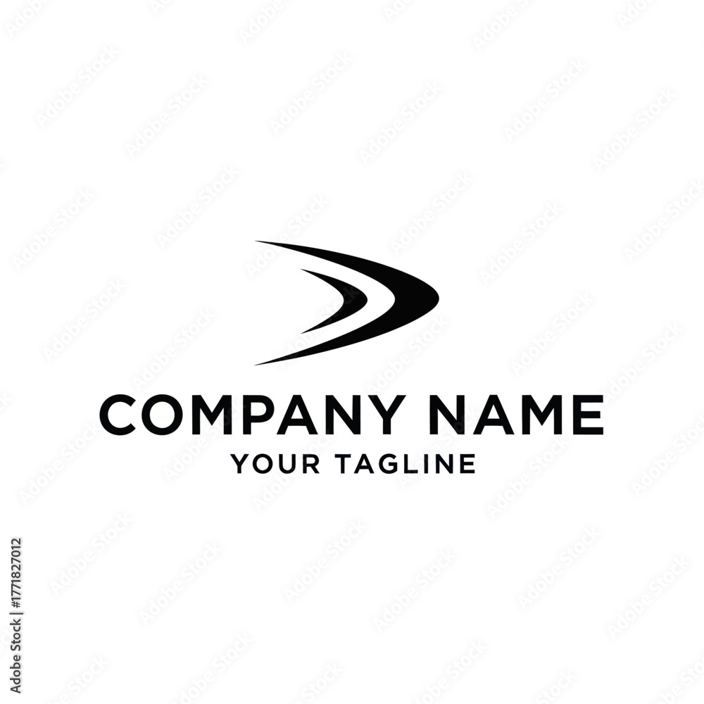 Fototapeta premium Modern Abstract Arrow Logo Design Company Name Tagline.