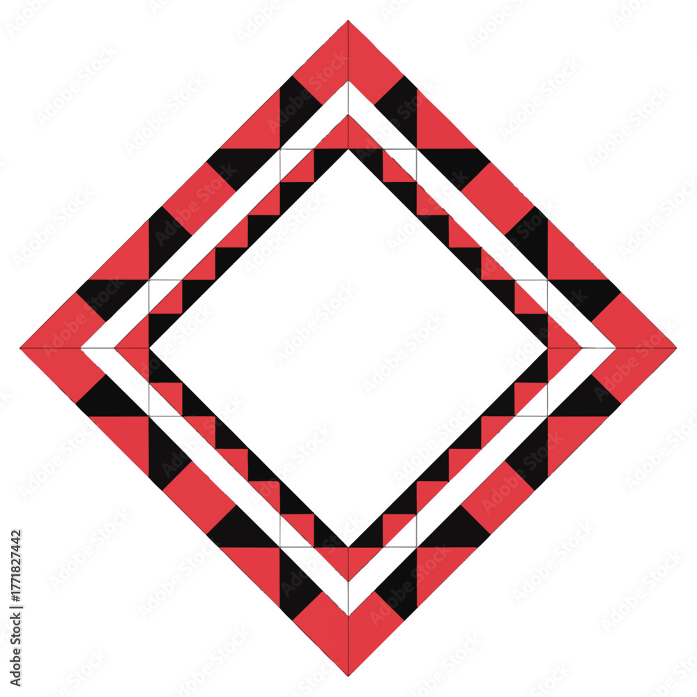 Obraz premium Vector Geometric Diamond Icon Silhouette Outline Design Pattern
