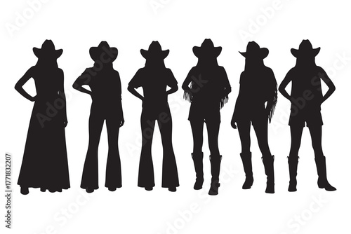 Elegant silhouette of a woman in a dynamic pose for design projects