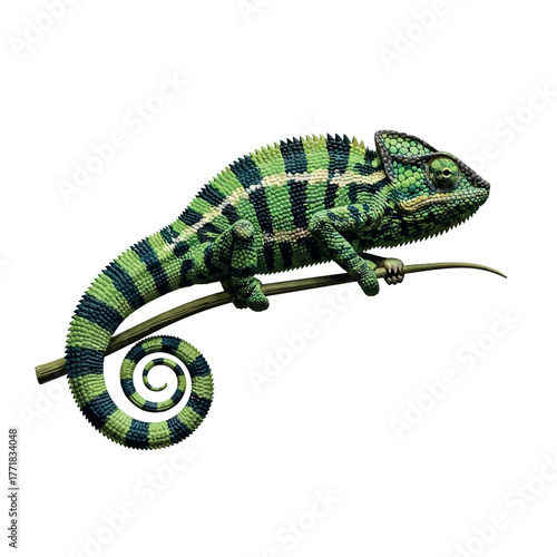 chameleon on a white background vector illustration
