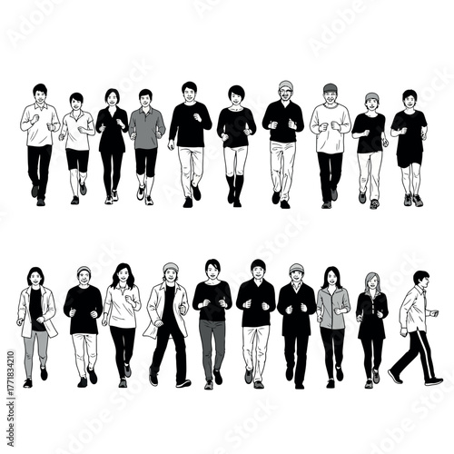 businesspeople silhouettes vector illustration