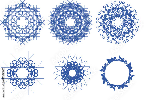 set of vector guilloche rosettecalligraphic, divider, decorative, retro, page, border, wedding, ornamental, swirl, floral, frame, elegant, royal, ornament, vintage, isolated, set, pair, line, style, c