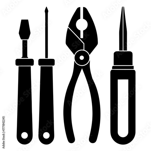 A stark black silhouette of a majestic stag standing proudly isolated on white background silhouette