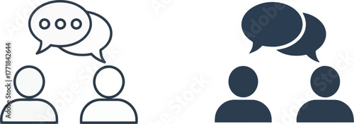 Two people talking icons