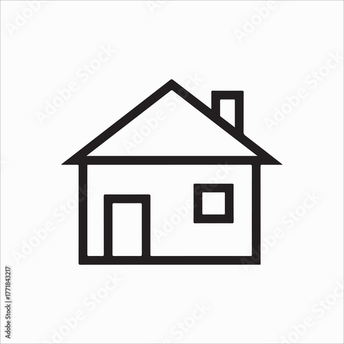 Illustration of a house, representing home, family, and shelter, a basic symbol of residence and domesticity in general