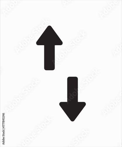 Free Download Up and down arrow icon, representing movement, direction, or change in a simple and clear visual - GFXLoad