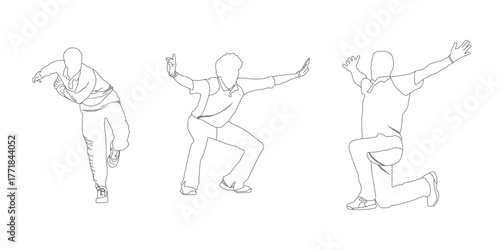 Cricket Player single-line art drawing continues line vector illustration.
stylish cricket batsman standing pose. batsman showing perfect batting technique in cricket match. Player Artwork.