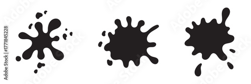 Melting Drips clean silhouette vector illustration