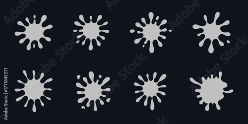 Color splash silhouette vector. Water splash icon. Liquid droplet, splash, raindrop design element. Vector illustration eps 10