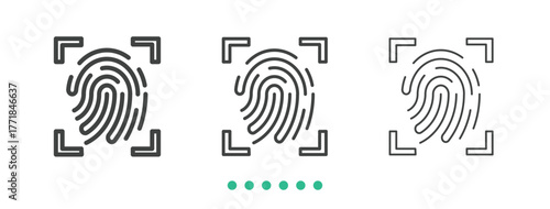 Fingerprint Scanning icon. Thin line icon vector