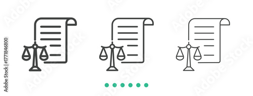 Laws and Regulations icon. Thin line icon vector