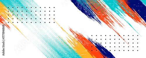 Colorful silhouette style design, grunge. Design concept to celebrate national sports day of badminton and basketball. Sports