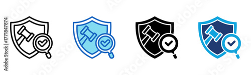 Security Compliance icon Multi Style Vector Illustration