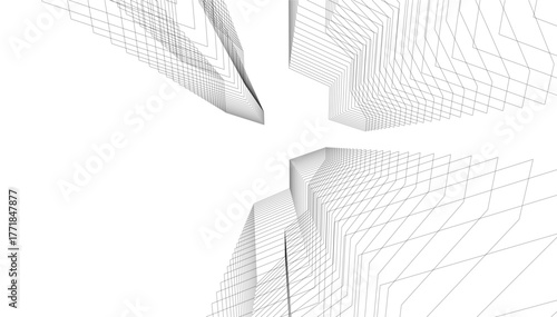 Architecture building vector 3d illustration