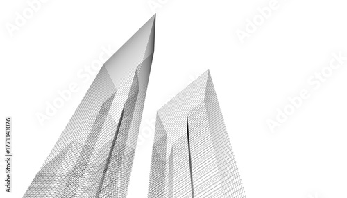 Architecture building vector 3d illustration