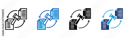 Transaction History icon Multi Style Vector Illustration