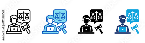 Legal Advice icon Multi Style Vector Illustration