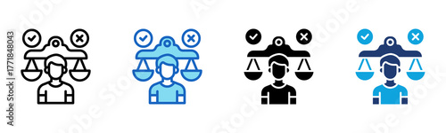 Ethics icon Multi Style Vector Illustration