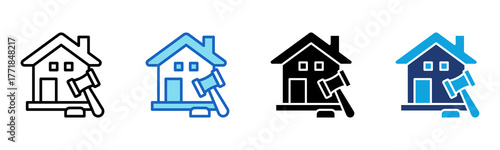 Property Law icon Multi Style Vector Illustration