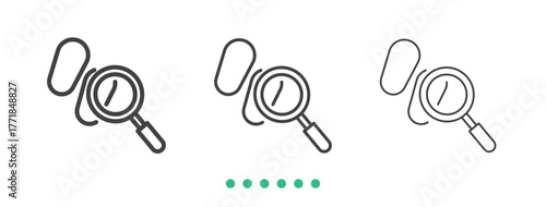 Criminal Investigation icon. Thin line icon vector