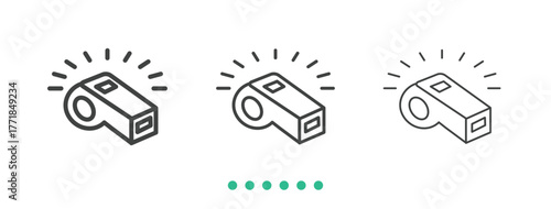 Whistle icon. Thin line icon vector