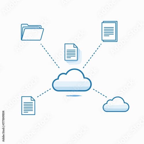 Cloud Network with Files, Folder, and Distributed Data Storage System