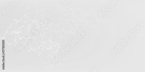 Grey white Abstract technology background, Hi tech digital connect, communication, high technology concept, science, technology background eps 10